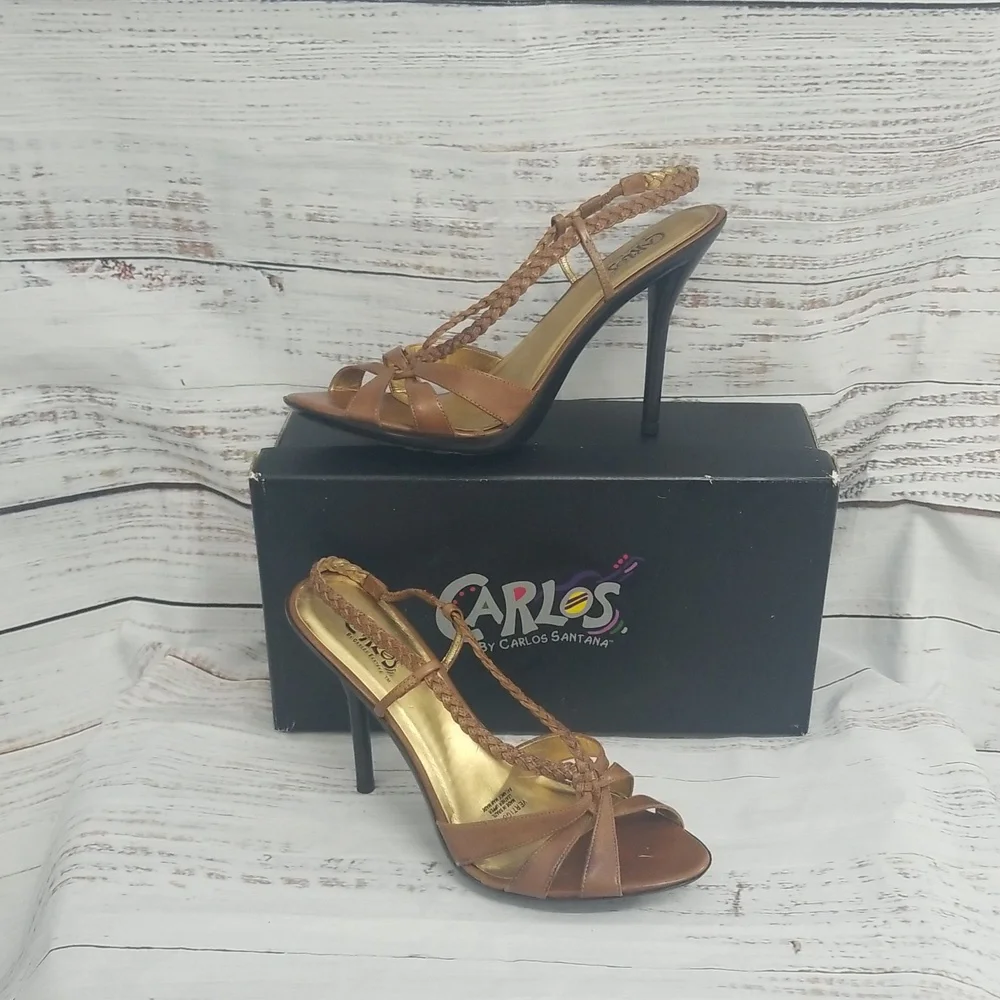 Carlos Santana Vertigo Brown Heels - Picture 3 of 8